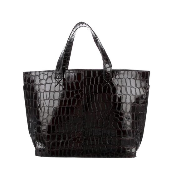 Ganni Handbags - Ganni Gallery Accessories Shopper Tote  in Black Croc
